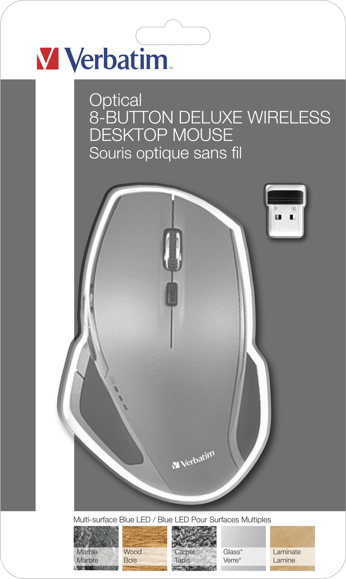 Verbatim 49041 mus Kontor RF trådløst Blue LED 1600 dpi