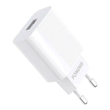 Hurtig oplader Foneng 1x USB EU28 12W QC 3.0+ USB Type C-kabel