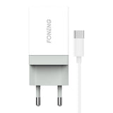 Hurtig oplader Foneng 1x USB K210 10,5 W + USB Type C-kabel 1 m