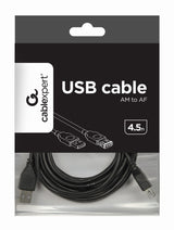 Gembird CCP-USB2-AMAF-15C USB-kabel USB 2.0 4,6 m USB A Sort