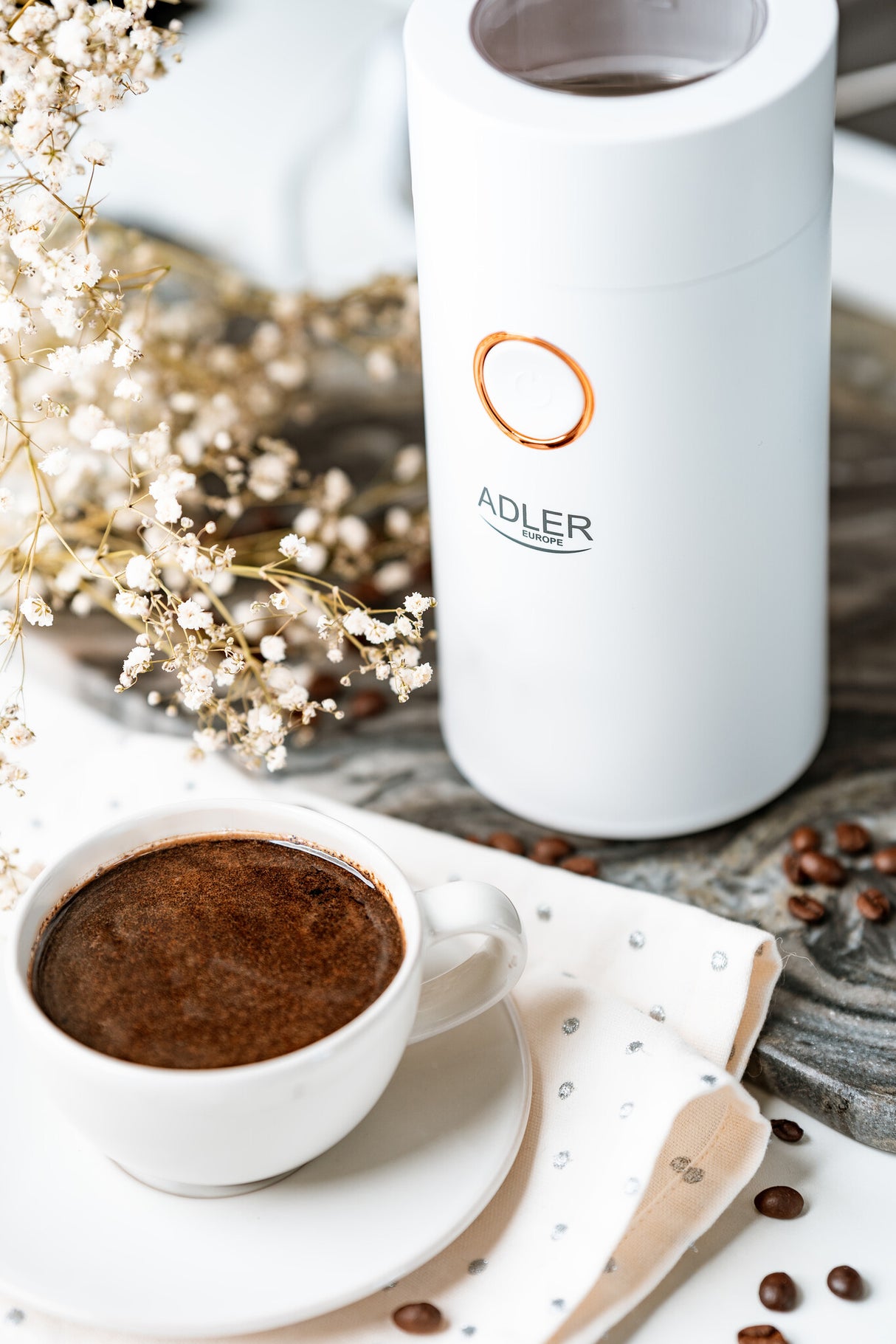 Adler AD4446WG kaffemølle 150 W Hvid