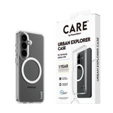 CARE by PanzerGlass Urban Explorer Case Transparent w. White Qi Samsung Galaxy S26