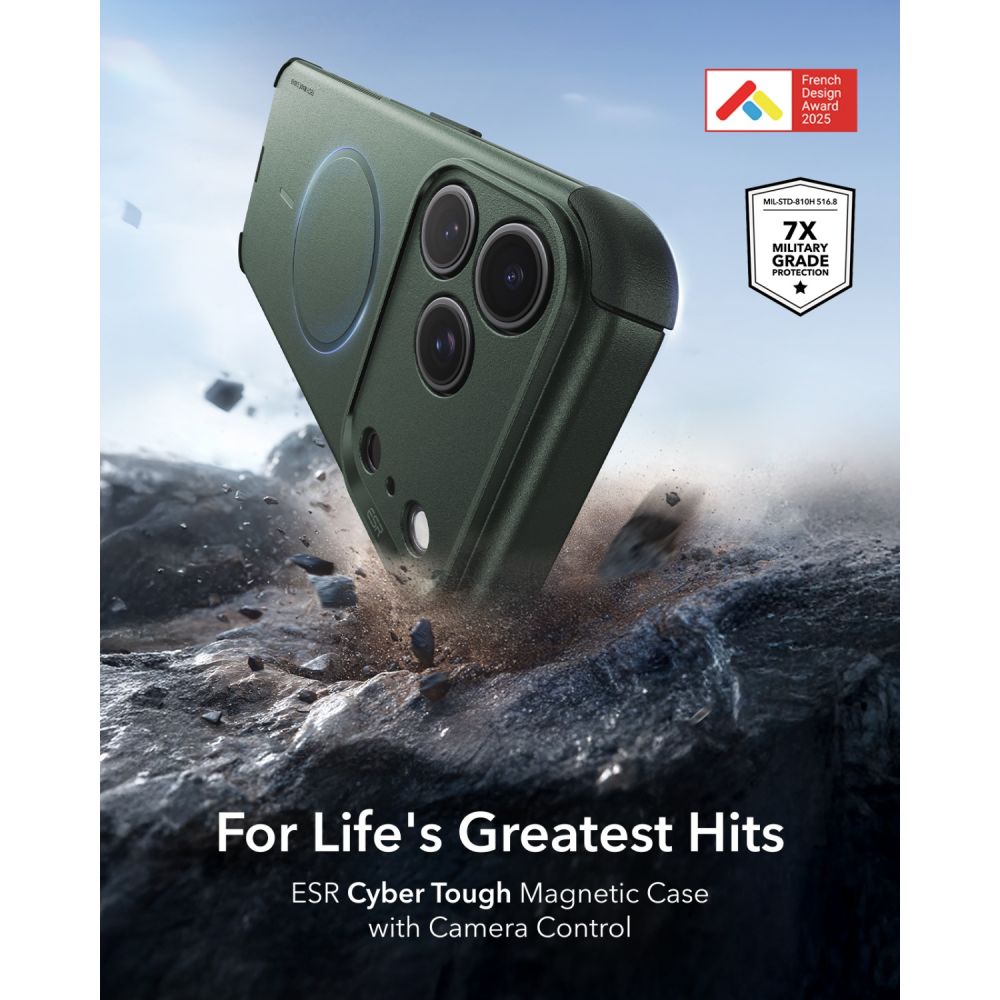 Esr Cyber Tough Magsafe Iphone 17 Pro Max / 18 Pro Max Grøn