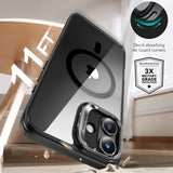 Esr Classic Hybrid Stænder Halolock Magsafe & Hærdet Glas Iphone 16 Plus Klar/Sort