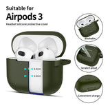Tech Protect Silikonekrage Til Apple Airpods, 3 Olivengrønne