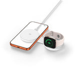Tech Protect A55 2 I 1 Magnetisk Magsafe Trådløs Oplader 25 W Qi2.2 Hvid