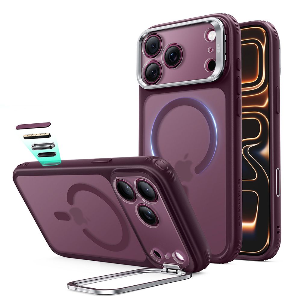 Esr Classic Hybrid Støtte Magsafe Iphone 17 Pro Max / 18 Pro Max Frosted Deep Burgundy