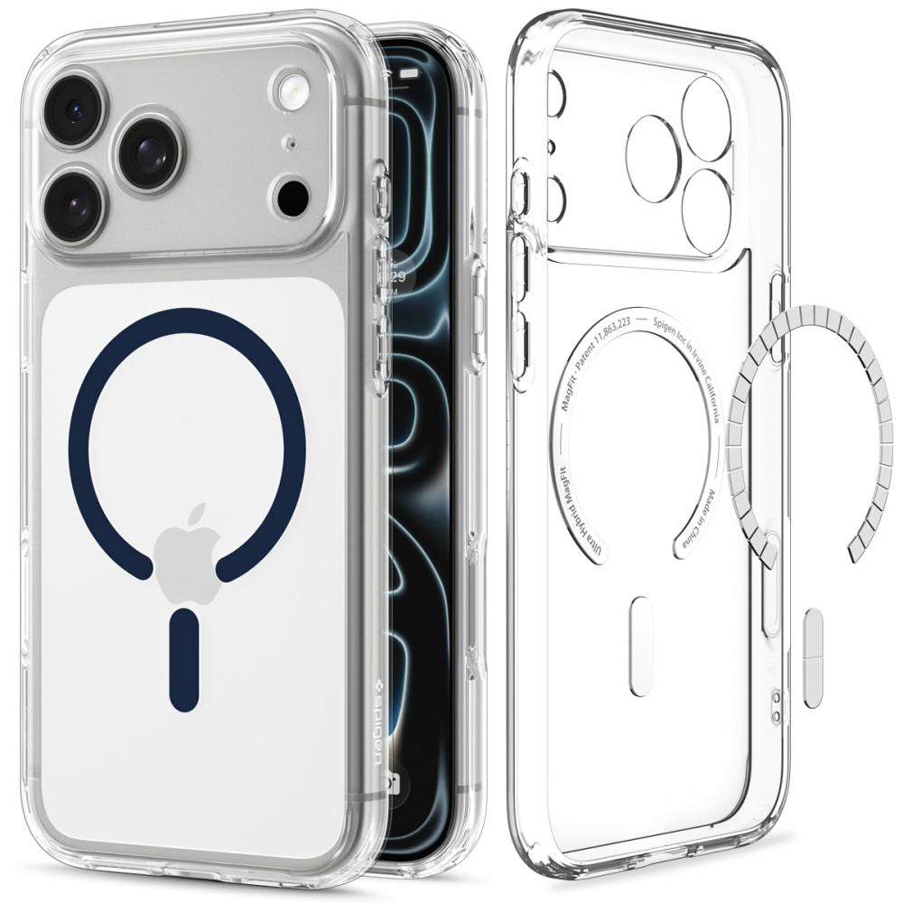 Spigen Ultra Hybrid Magsafe Iphone 17 Pro Max / 18 Pro Max Klar/Dyb Blå