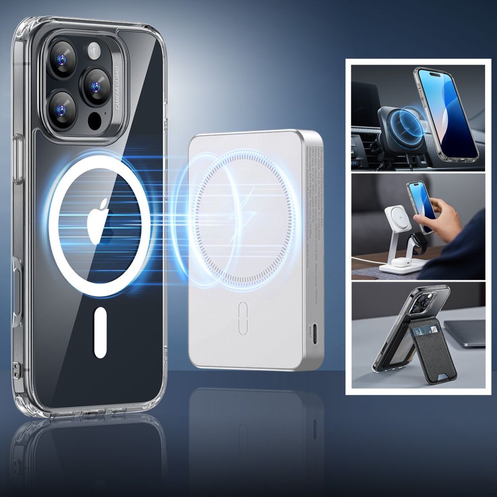 Esr Classic Hybrid Halolock Magsafe & Hærdet Glas Til Iphone 16 Pro Max Klar