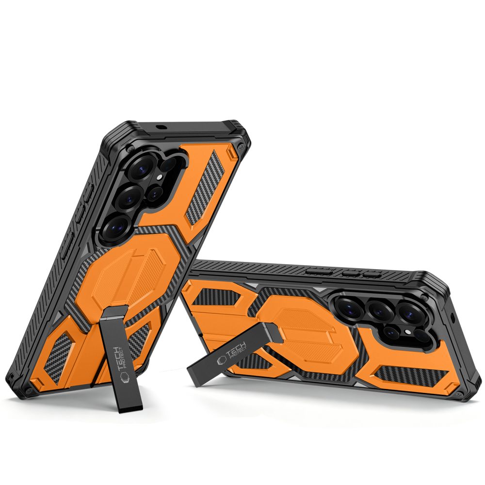 Tech Protect Magblast Magsafe + Glas 2 Pak Galaxy S26 Ultra Sort/Orange