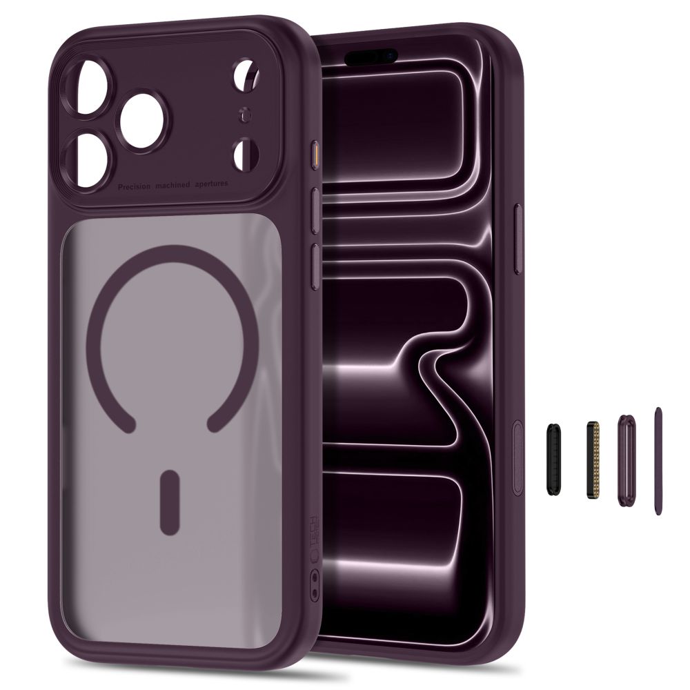 Tech Protect Magpeak Magsafe Cc Iphone 17 Pro Max / 18 Pro Max Mat Burgundy