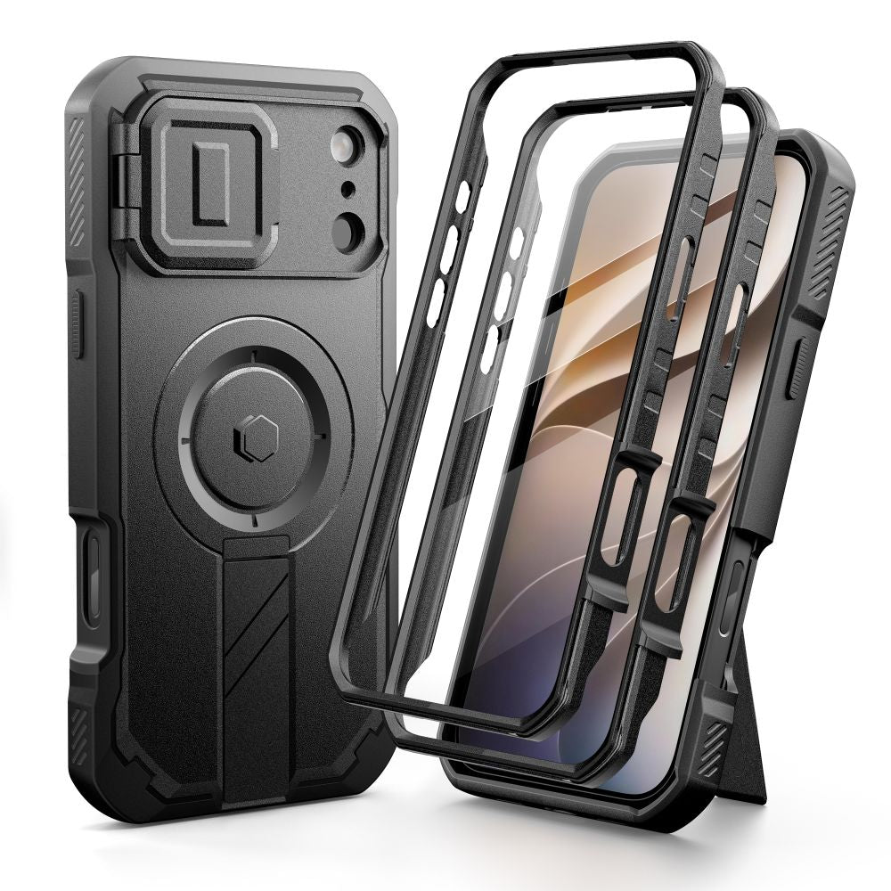 Tech Protect Kevlar Magsafe 2 Sæt Iphone 17 Pro Max / 18 Pro Max Sort