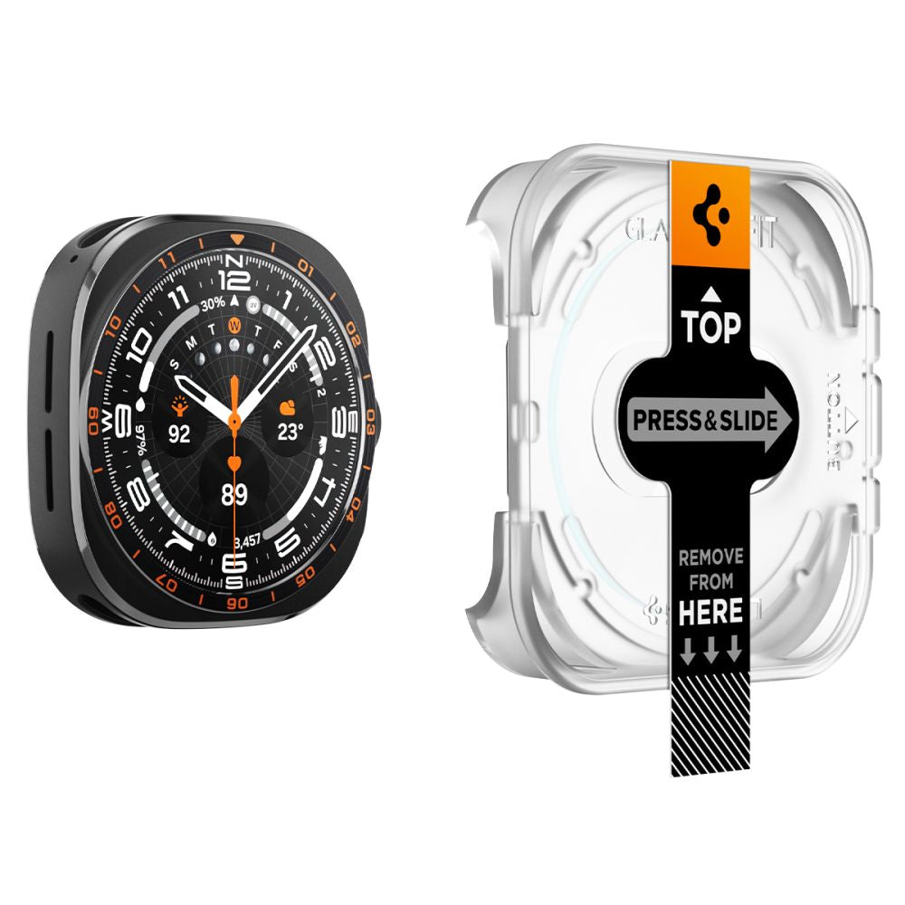 Hærdet Glas Spigen Glas.Tr Ez Fit Ac 2 Pack Samsung Galaxy Watch Ultra 2 2026 (47 Mm) Klar