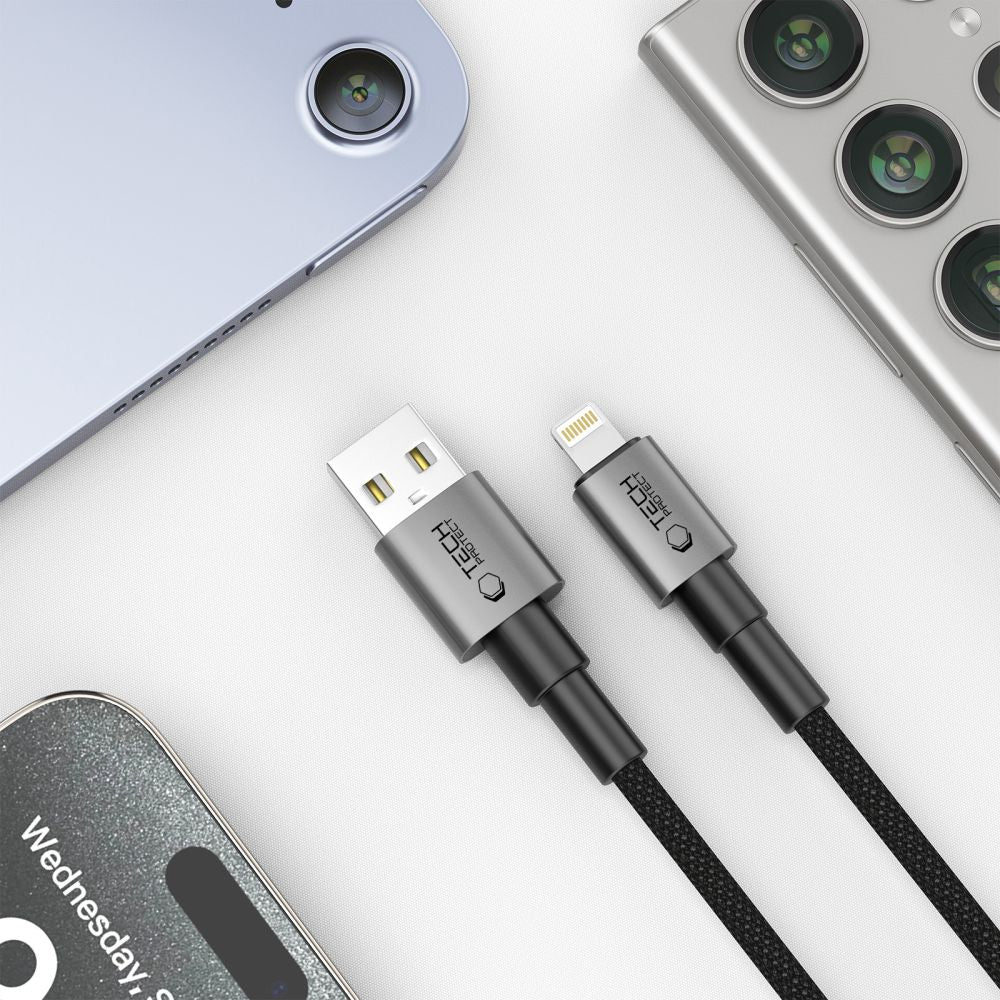 Tech Protect Ultraboost Dna Lightning Kabel 15 W/3 A 100 Cm Jerngrå