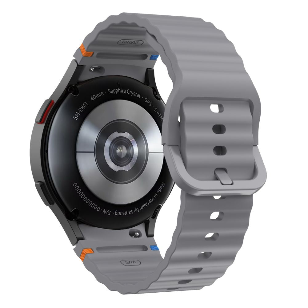 Tech Protect Silikone Sport Samsung Galaxy Watch 4 / 5 / 5 Pro / 6 / 7 / Fe Farvegrå