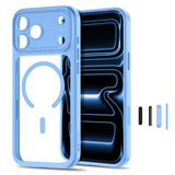 Tech Protect Magpeak Magsafe Cc Iphone 17 Pro Max / 18 Pro Max Lys Blå/Klar