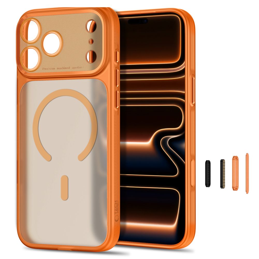 Tech Protect Magprime Magsafe Cc Iphone 17 Pro Max / 18 Pro Max Mat Cosmic Orange