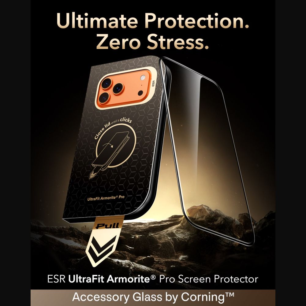Hærdet Glas Esr Ultrafit Armorite Pro Hærdet Glas Iphone 17 Pro / 18 Pro Sort
