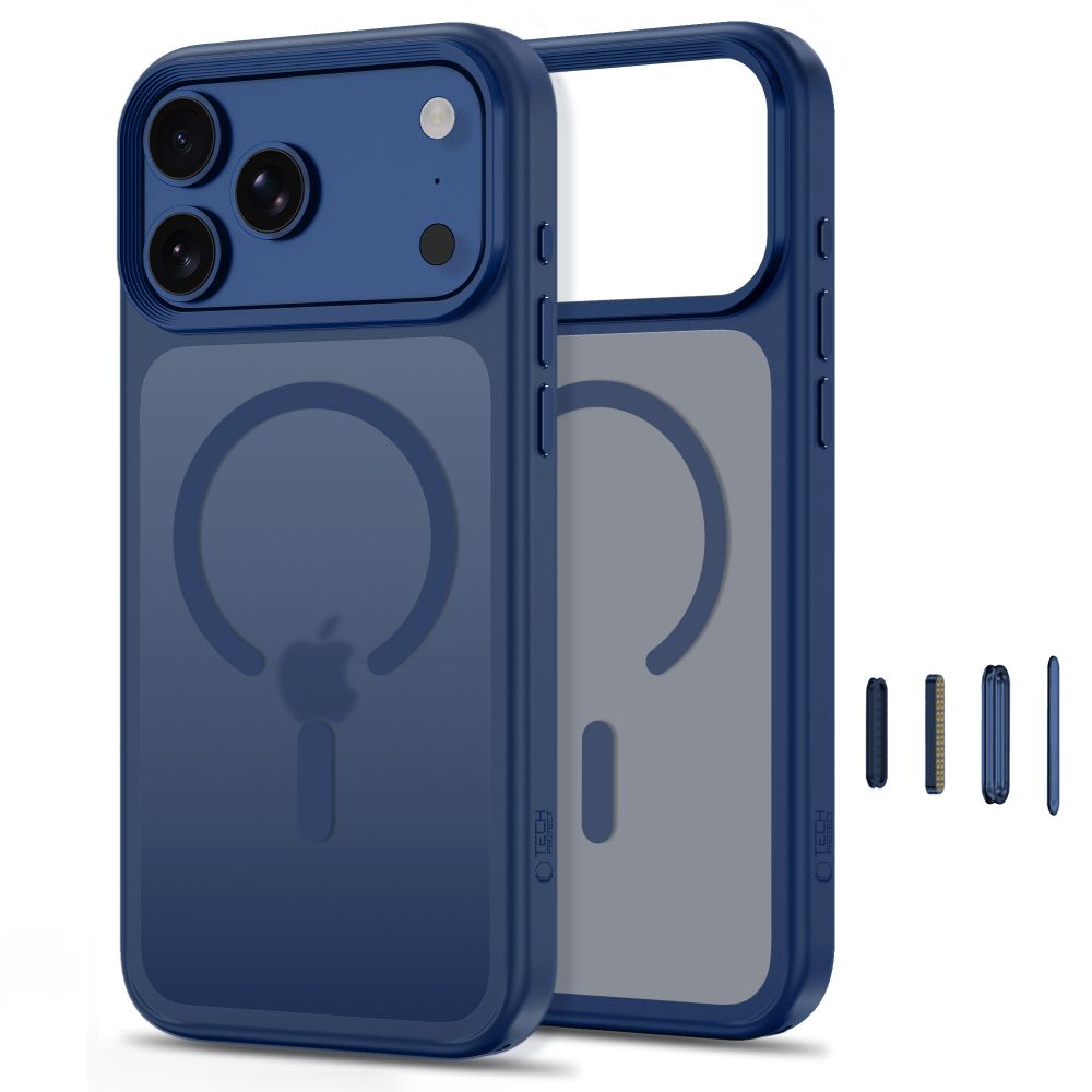 Tech Protect Magmat Magsafe Cc Iphone 17 Pro / 18 Pro Mat Dyb Blå