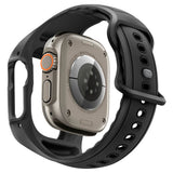 Spigen Liquid Air Pro & Hærdet Glas Til Apple Watch Ultra 1 / 2 / 3 / 4 (49 Mm) Sort