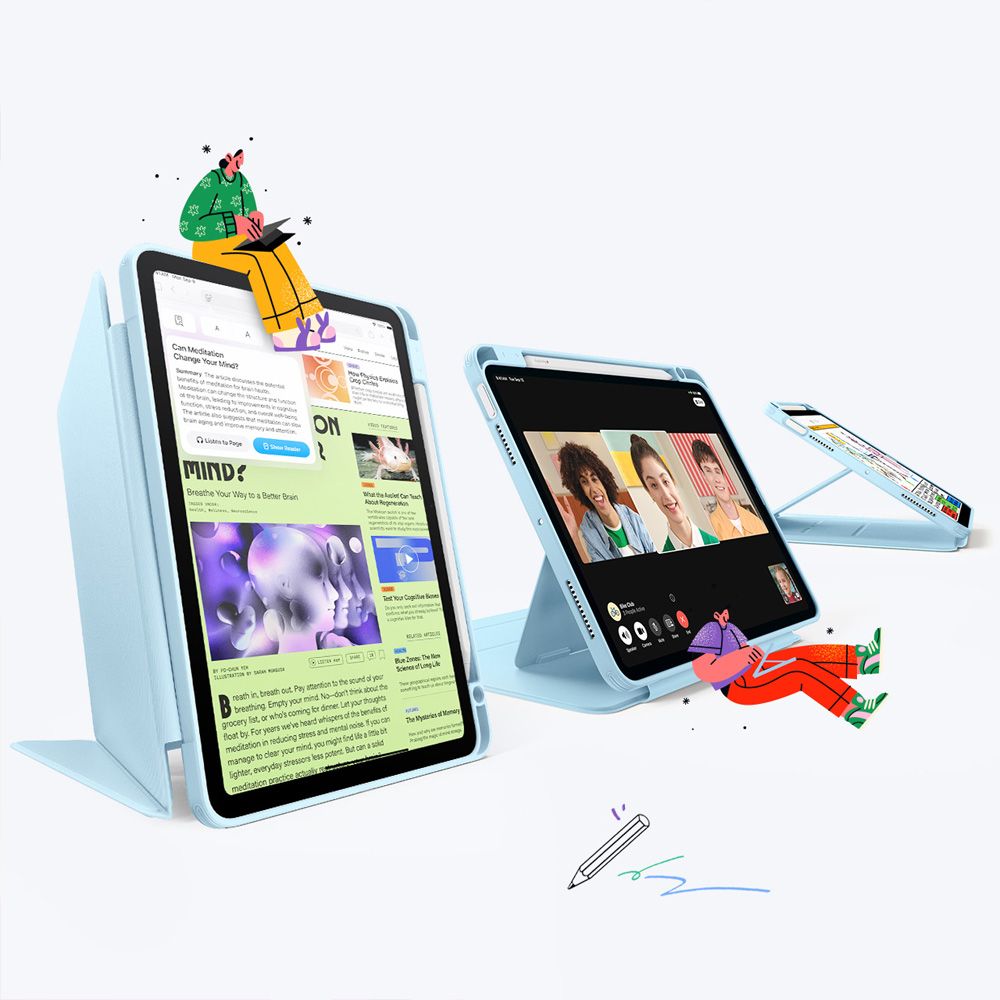Esr Flip Hybrid Ipad Air 10,9” 4/5/2020 2022/11” 6/7/8/2024 2026 Himmelblå