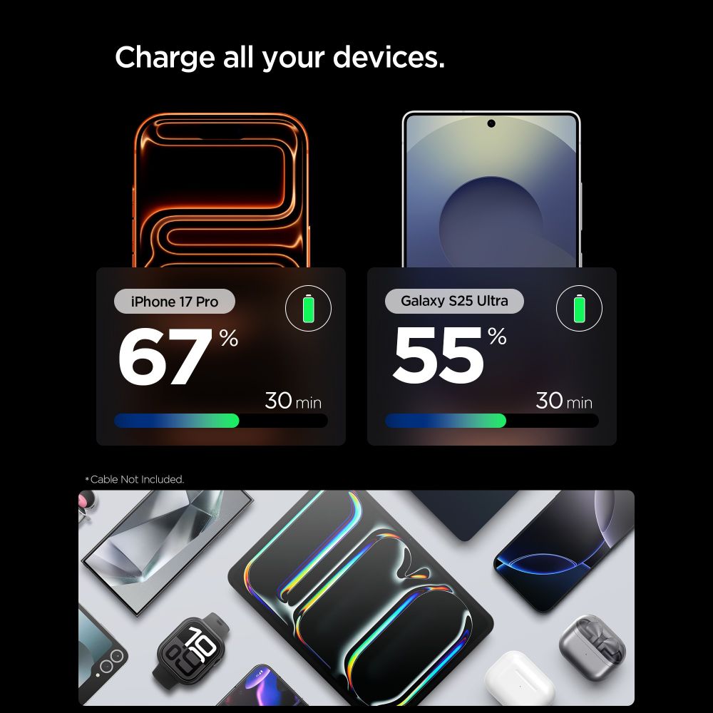 Spigen Ee301 Eu Gan Essential 1 Port Netværksopladder 30 W Naturlig Titanium