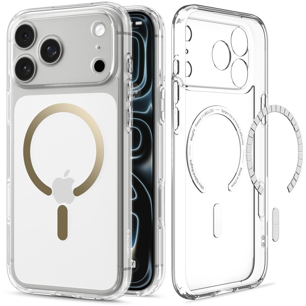 Spigen Ultra Hybrid Magsafe Iphone 17 Pro Max / 18 Pro Max Klar/Guld