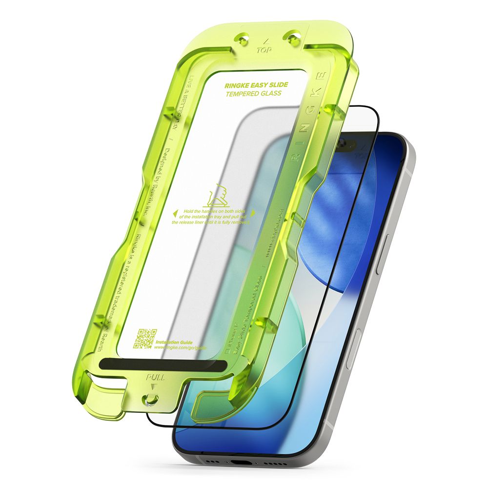 Hærdet Glas Ringke Easy Slide 2 Pack Iphone 17 Sort