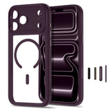 Tech Protect Magpeak Magsafe Cc Iphone 17 Pro / 18 Pro Burgundy/Clear