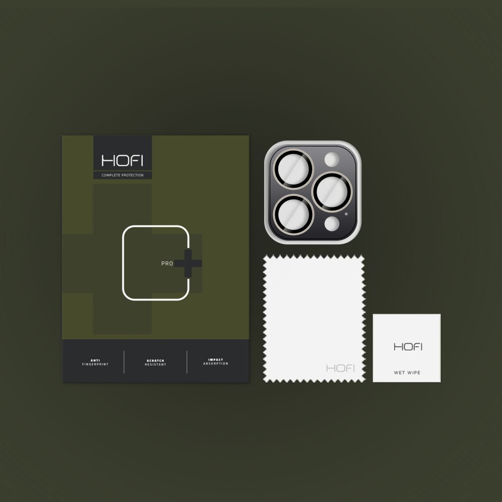 Kamera Beskyttelse Hofi Camring Pro+ Iphone 15 Pro / 15 Pro Max / 16 Pro / 16 Pro Max / 17 Pro / 17 Pro Max Natural Titanium
