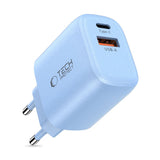 Tech Protect Nca20 2 Port Netværksopladder Pd 20 W / Qc3.0 Babyblå