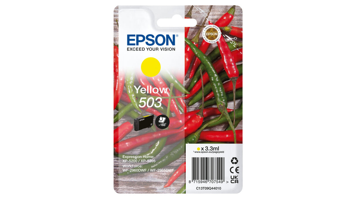 Epson 503 blækpatron 1 stk Original Standard udbytte Gul