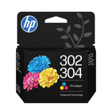 HP 302/304 Combo Pack Farve (cyan, magenta, gul) Pigmenteret sort Blæk