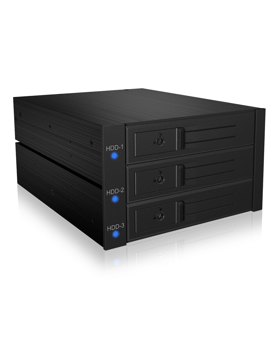 ICY BOX IB-573SSK-12G 8.89 cm (3.5") Backplane Black