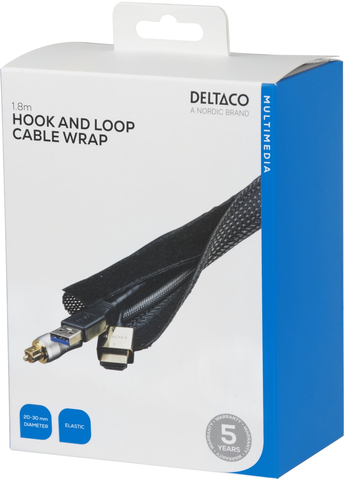 goobay WireSleeve 1.8m Sort