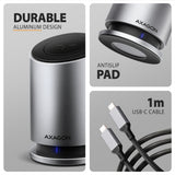 Axagon HMC-WL9 dockingstation Ledningsført USB 3.2 Gen 2 (3.1 Gen 2) Type-C Grå