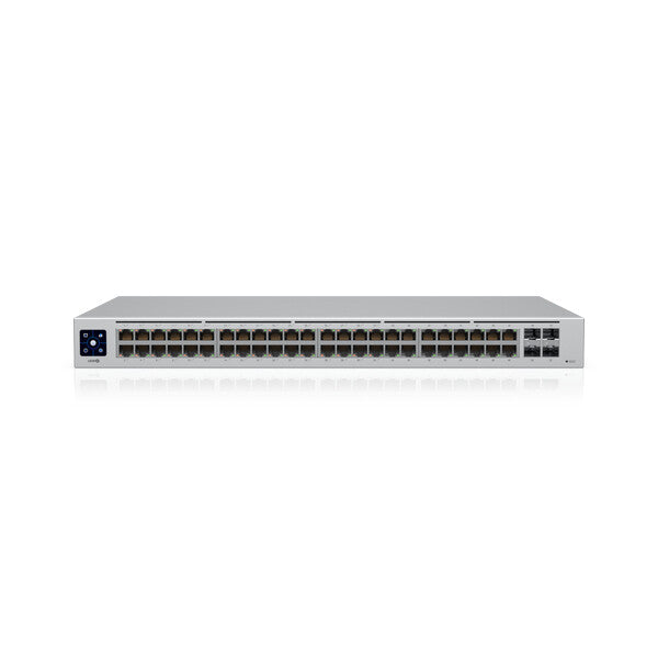 Ubiquiti UniFi USW-48-POE netværksswitch Administreret L2 Gigabit Ethernet (10/100/1000) Strøm over Ethernet (PoE) 1U Rustfrit stål