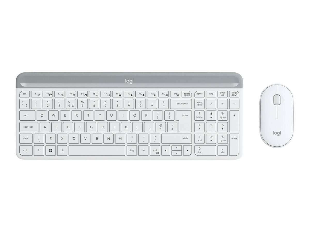 Logitech Slim Wireless Combo MK470 Tastatur og mus-sæt Trådløs