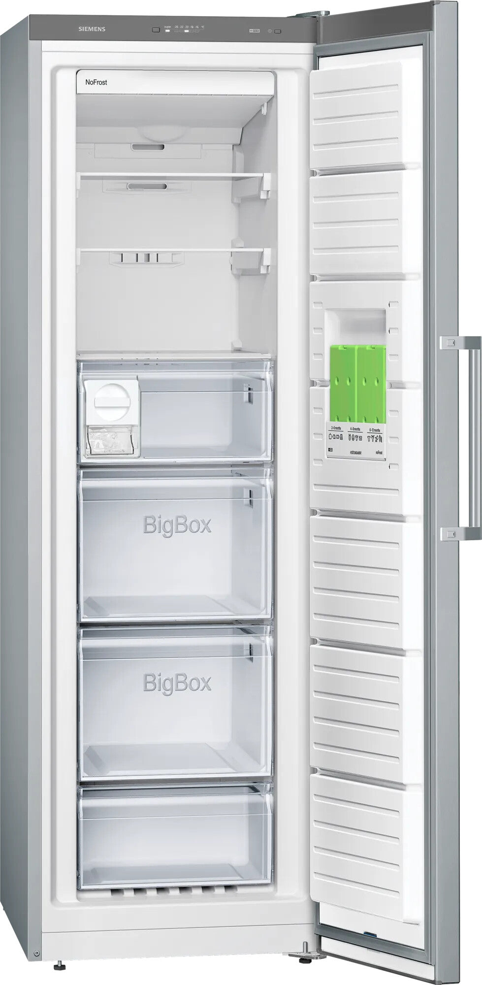 Siemens iQ300 GS36NGIEV fryser Stående fryser Fritstående 242 L Satin stål