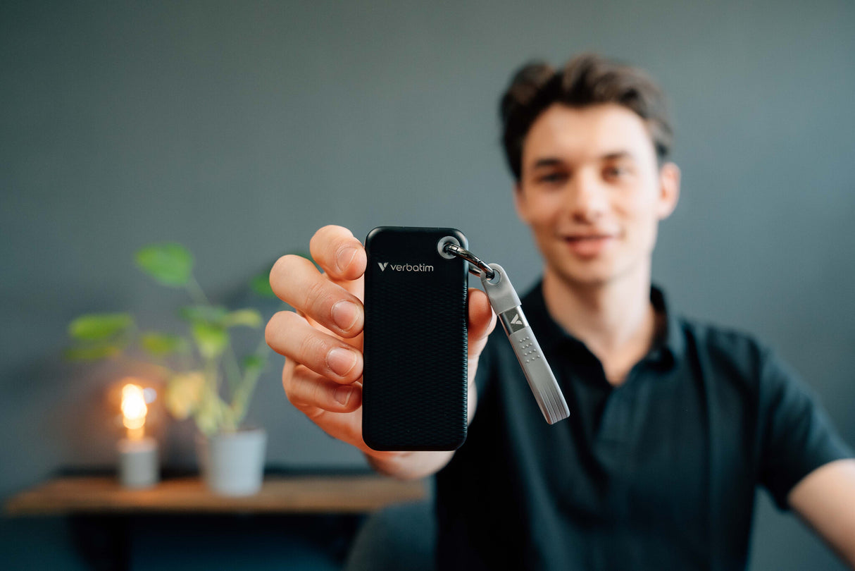 Verbatim Pocket SSD 1 TB USB Type-C 3.2 Gen 2 (3.1 Gen 2) Sort, Grå