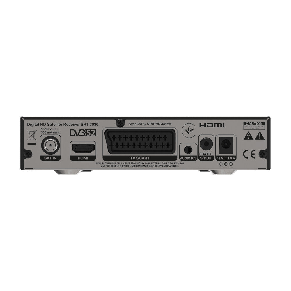 Strong SRT 7030 TV set-top boks Satellit HD Sort