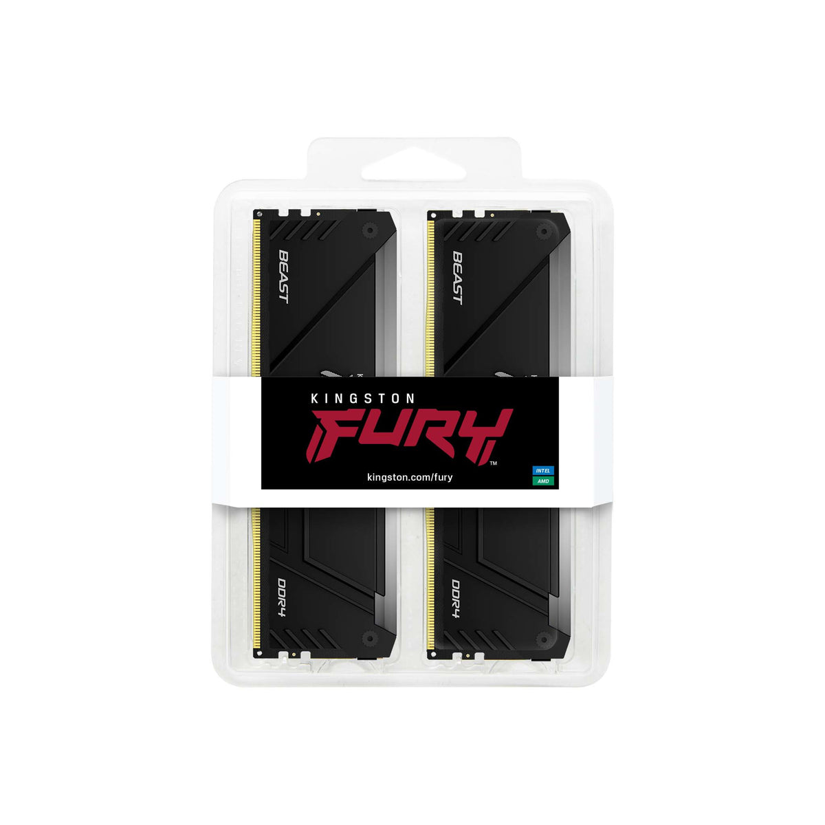 Kingston Technology FURY Beast 16GB 3200MT/s DDR4 CL16 DIMM (Sæt med 2) RGB
