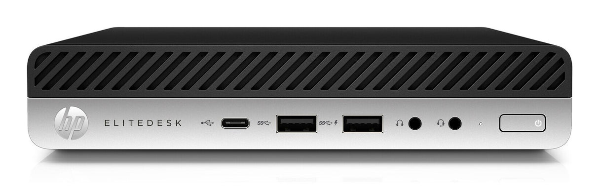 T1A HP EliteDesk 800 G4 Refurbished Intel® Core™ i5 i5-8500T 8 GB DDR4-SDRAM 256 GB SSD Windows 11 Pro Mini PC Sort, Sølv