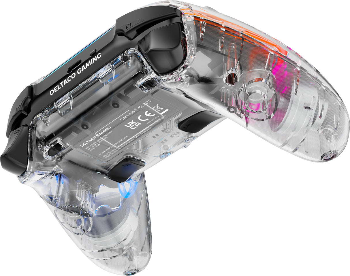 Deltaco Gaming controller PS4 transparent RGB