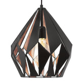 Eglo Carlton 1 sort/kobber pendel