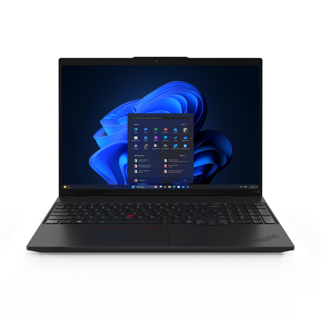Lenovo ThinkPad L16 Gen 2 (AMD) AMD Ryzen™ 5 PRO 215 Laptop 40,6 cm (16") WUXGA 16 GB DDR5-SDRAM 512 GB SSD Wi-Fi 7 (802.11be) Windows 11 Pro Engelsk Sort