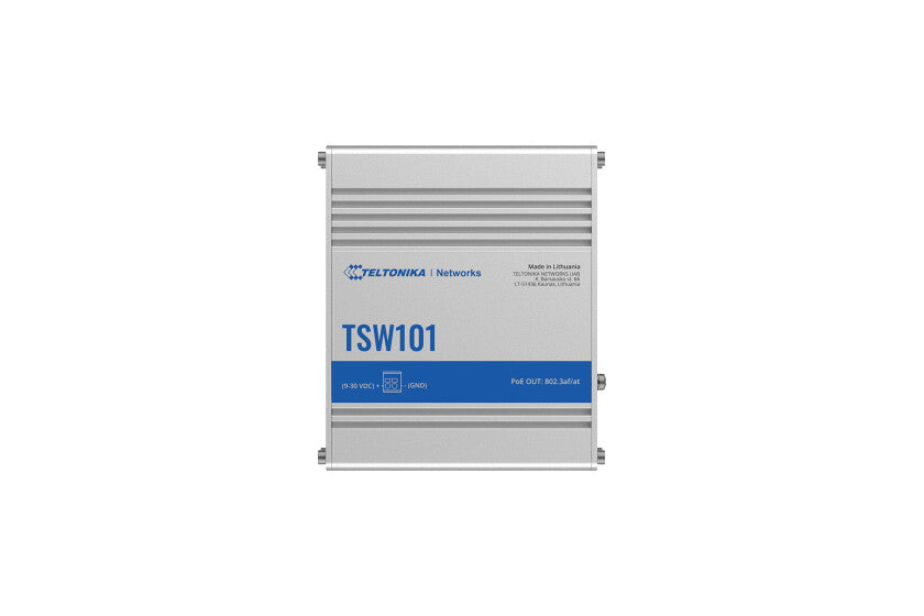 Teltonika TSW101 Gigabit Ethernet (10/100/1000) Strøm over Ethernet (PoE) Metallic