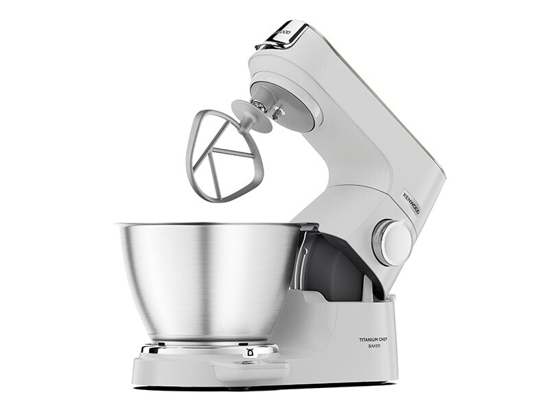 Kenwood KVC65.001WH foodprocessor 1200 W 5 L Rustfrit stål, Hvid Indbyggede vægte
