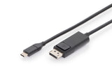 Digitus AK-300333-020-S videokabel adapter 2 m USB Type-C DisplayPort Sort