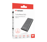 Verbatim TurboMetal SSD USB4 1TB USB Type-C USB4 Gen 2x2 Sølv